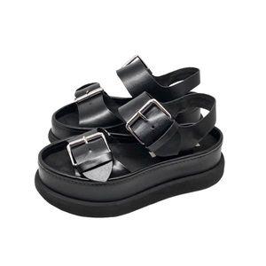 Stella McCartney Black Flatform Sandals